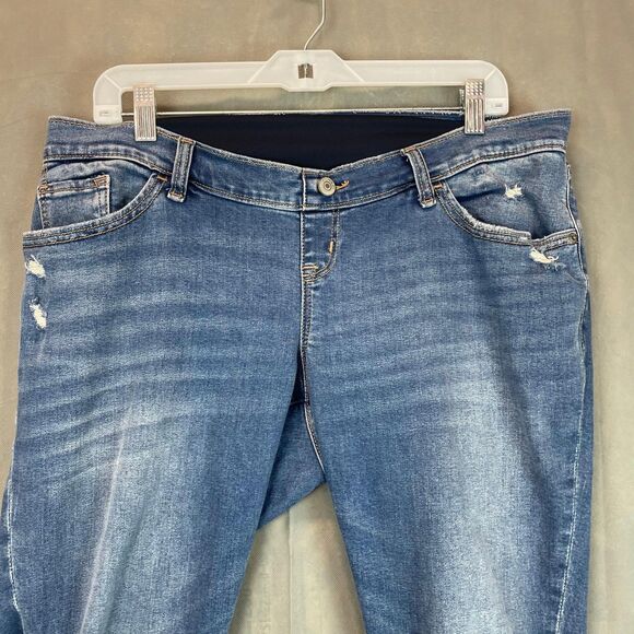 Abercrombie Jeans Women 31 12R Blue Super Skinny Ankle Distressed Stretch Casual - Picture 3 of 10